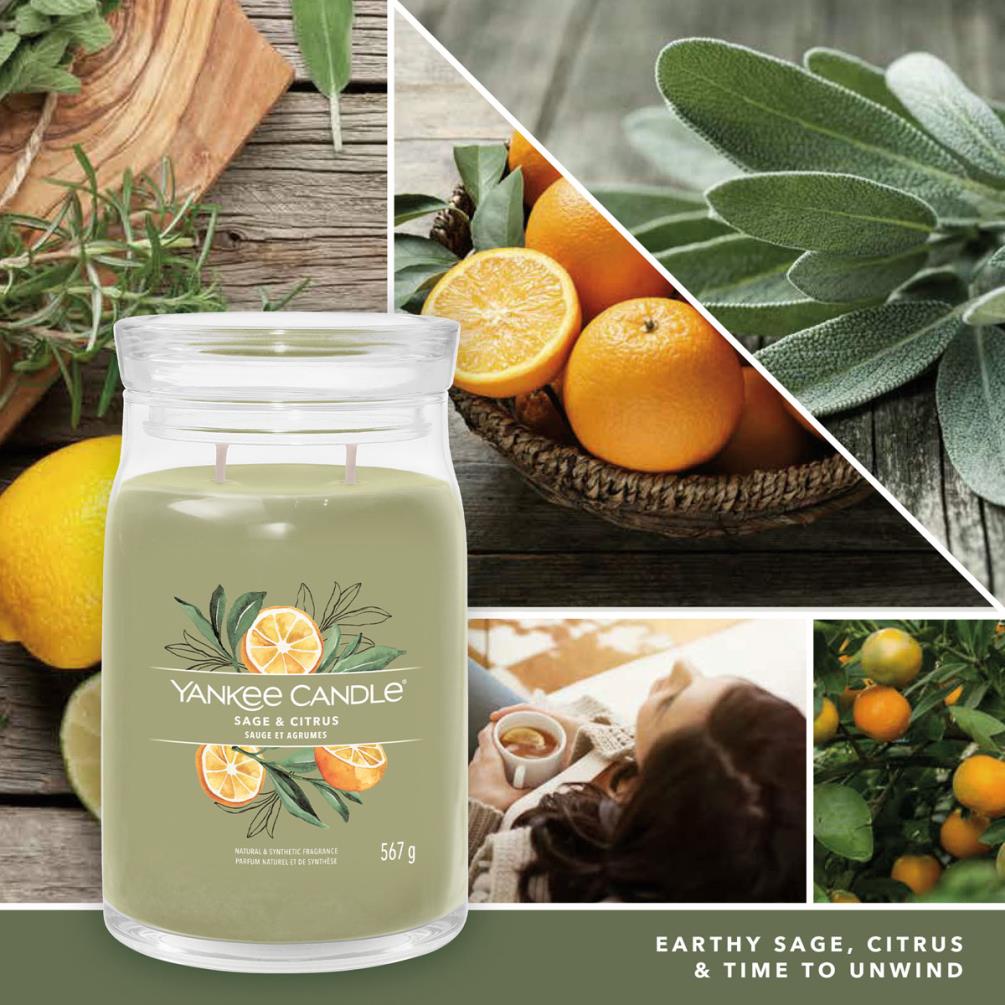 Yankee Candle Sage & Citrus Large Jar Extra Image 2